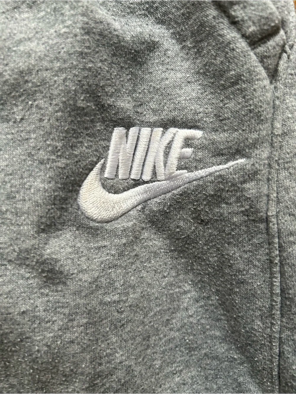 Nike Gray Youth Fleece Joggers with Swoosh